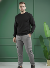 Six Pocket Loose Fleece Trouser - Grey